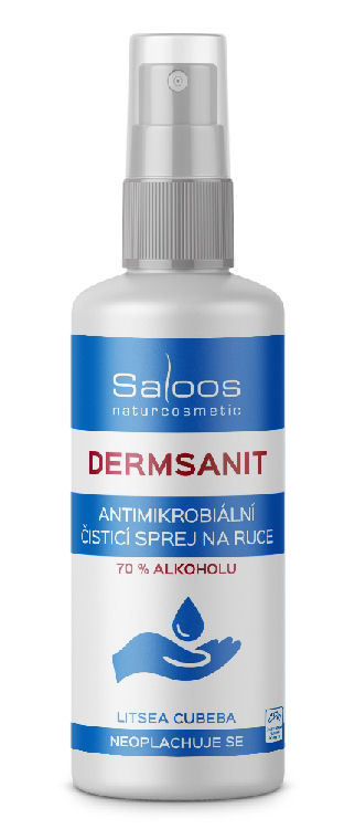 Přírodní bezoplachový sprej na ruce DERMSANIT 50 ml..