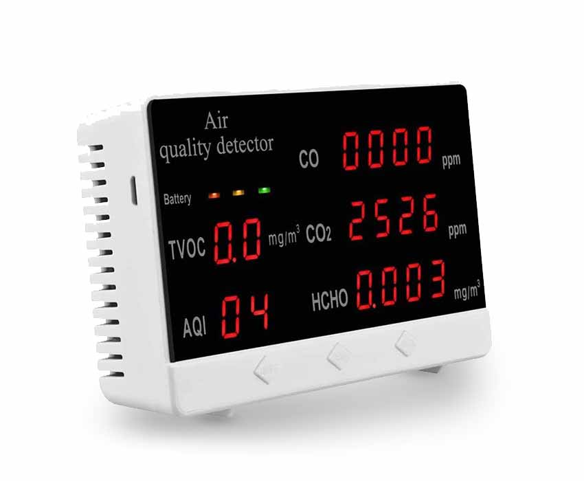 Tester kvality ovzduší 5v1 AQI-13 (CO, CO2, HCHO, TVOC, AQI)