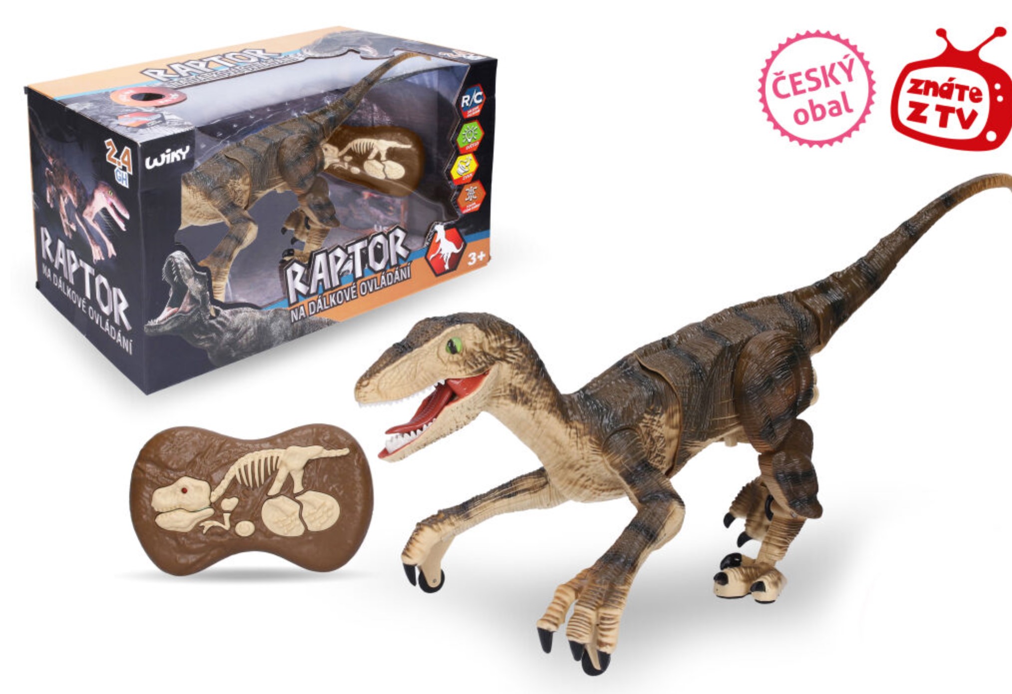 Raptor RC na dálkové ovládání hnědý 45 cm