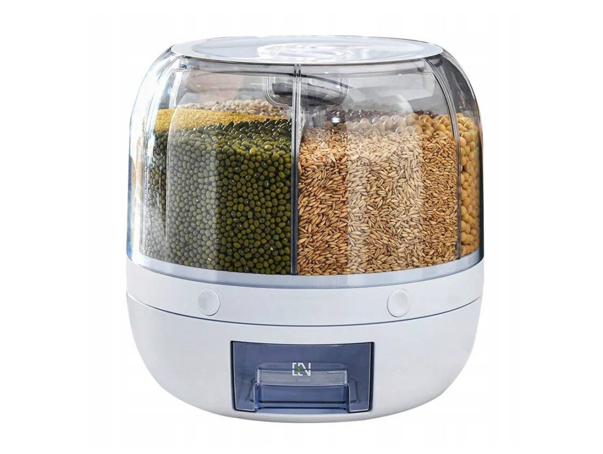 Otočný organizér na sypké potraviny.