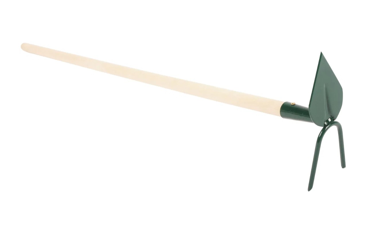 Okopávačka s hlavou ve tvaru srdce a dvěma hroty  -100 cm.