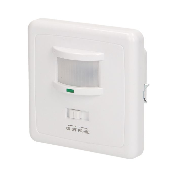 PIR senzor pohybu a zvuku 160°, 4–9 m, IP20, 60 mm