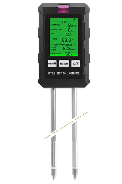 Měřič půdy 6 v 1 PMH1879 - měří pH, vlhkost půdy, plodnost (EC), osvětlení, teplotu půdy, vlhkost prostředí-  půdní tester...