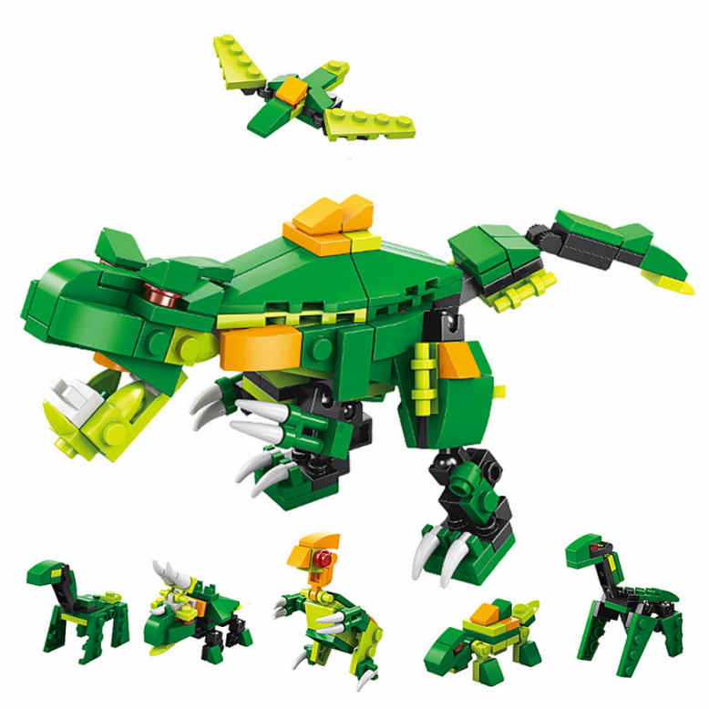 Kreativní stavebnice Dinosauři 6v1 – Jurský svět 160 dílků