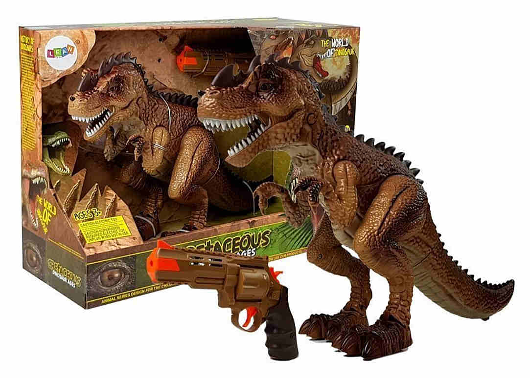 Interaktivní T-Rex: Dinosaurus chrlící páru s infračervenou pistolí