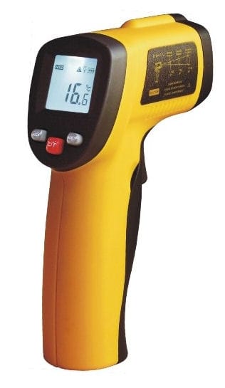 Infračervený bezdotykový teploměr -50 +550C, optika 1:12!, laser, Profi infrateploměr Hutermann HP8550