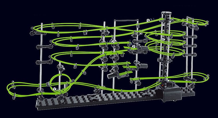 SpaceRail LEVEL 3 svítící kuličková stavebnice kuličkodráha Space Rail Glow